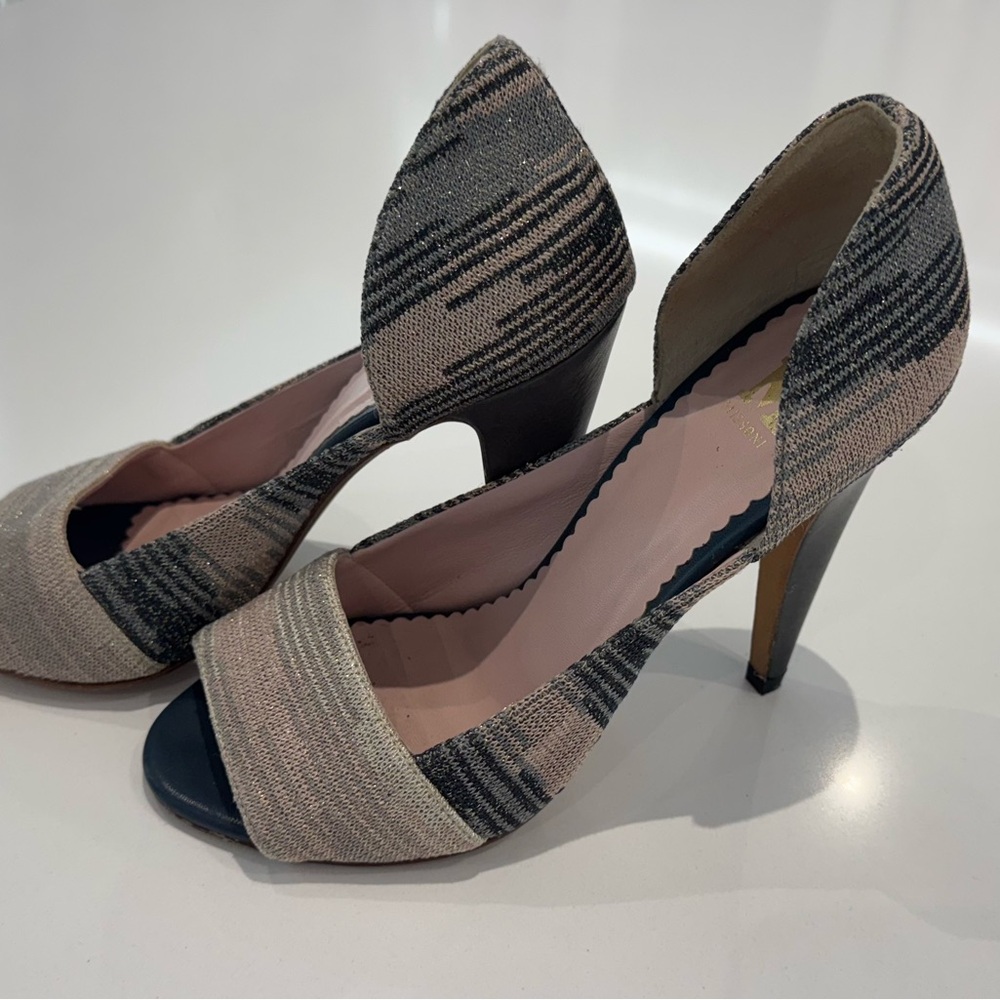 Vintage Missoni Open Toe Pumps made in Portugal